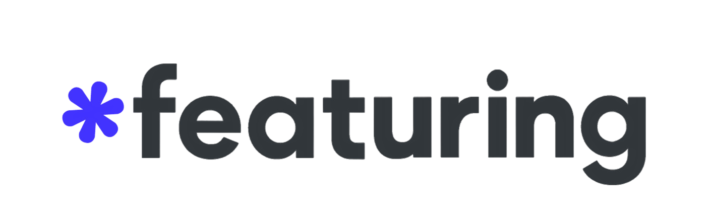 Featuring logo